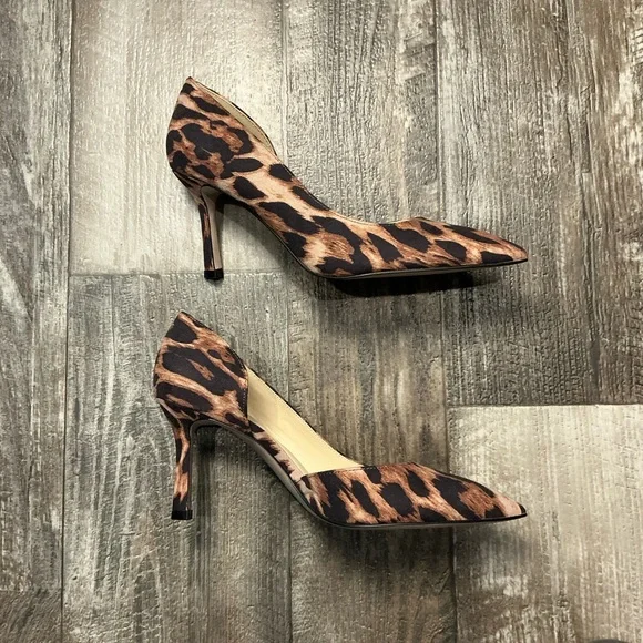 Jessica Simpson Leopard Print Pointed Toe D'Orsay Pump Size 7.5 - Picture 11 of 16